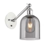 Innovations Lighting Bella 10" Tall Wall Sconce White Polished Chrome / Light Smoke