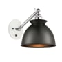 Innovations Lighting Adirondack 12" Tall Wall Sconce White and Polished Chrome / Matte Black