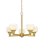 Innovations Lighting Cairo 5 Light 20" Wide Chandelier Satin Gold / White / Clear