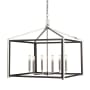 Innovations Lighting Wiscoy 6 Light 24" Wide Square Chandelier Black Polished Nickel