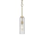 Innovations Lighting Wexford 4" Wide Mini Pendant Brushed Brass / Clear Basket Weave