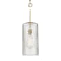 Innovations Lighting Wexford 8" Wide Mini Pendant Brushed Brass / Clear Basket Weave
