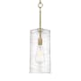 Innovations Lighting Wexford 8" Wide Mini Pendant Brushed Brass / Clear Deco Swirl