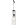 Innovations Lighting Wexford 4" Wide Mini Pendant Matte Black / Clear Basket Weave