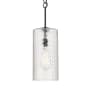 Innovations Lighting Wexford 8" Wide Mini Pendant Matte Black / Clear Basket Weave