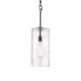 Innovations Lighting Wexford 8" Wide Mini Pendant Matte Black / Clear Deco Swirl