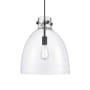 Innovations Lighting Newton Bell 14" Wide Suspension Pendant Matte Black / Clear