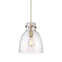 Innovations Lighting Newton Bell 10" Wide Pendant Brushed Brass / Seedy