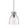Innovations Lighting Newton Bell 10" Wide Pendant Matte Black / Seedy
