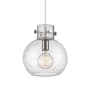 Innovations Lighting Newton Sphere 10" Wide Pendant Polished Nickel / Seedy