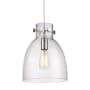Innovations Lighting Newton Bell 10" Wide Pendant Polished Nickel / Seedy