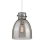 Innovations Lighting Newton Bell 10" Wide Pendant Polished Nickel / Plated Smoke