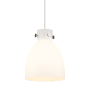 Innovations Lighting Newton Bell 10" Wide Pendant Polished Nickel / Matte White