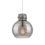 Innovations Lighting Newton Sphere 10" Wide Pendant Satin Nickel / Plated Smoke