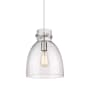 Innovations Lighting Newton Bell 10" Wide Pendant Satin Nickel / Seedy
