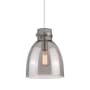 Innovations Lighting Newton Bell 10" Wide Pendant Satin Nickel / Plated Smoke