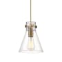 Innovations Lighting Newton Cone 8" Wide Mini Pendant Brushed Brass / Seedy