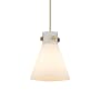Innovations Lighting Newton Cone 8" Wide Mini Pendant Brushed Brass / Matte White