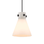 Innovations Lighting Newton Cone 8" Wide Mini Pendant Matte Black / Matte White