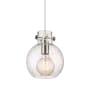 Innovations Lighting Newton Sphere 8" Wide Mini Pendant Polished Nickel / Seedy