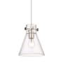Innovations Lighting Newton Cone 8" Wide Mini Pendant Polished Nickel / Clear