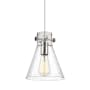 Innovations Lighting Newton Cone 8" Wide Mini Pendant Polished Nickel / Seedy