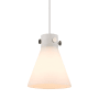 Innovations Lighting Newton Cone 8" Wide Mini Pendant Polished Nickel / Matte White