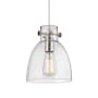 Innovations Lighting Newton Bell 8" Wide Mini Pendant Polished Nickel / Seedy