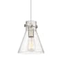 Innovations Lighting Newton Cone 8" Wide Mini Pendant Satin Nickel / Seedy