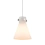 Innovations Lighting Newton Cone 8" Wide Mini Pendant Satin Nickel / Matte White