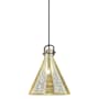 Innovations Lighting Newton Cone 18" Wide Pendant Matte Black / Mercury