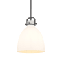 Innovations Lighting Newton Bell 14" Wide Pendant Matte Black / Matte White