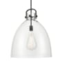 Innovations Lighting Newton Bell 18" Wide Pendant Matte Black / Clear