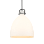 Innovations Lighting Newton Bell 18" Wide Pendant Matte Black / Matte White