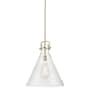 Innovations Lighting Newton Cone 18" Wide Pendant Champagne Bronze / Clear
