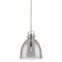 Innovations Lighting Newton Bell 14" Wide Pendant Champagne Bronze / Light Smoke