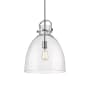Innovations Lighting Newton Bell 14" Wide Pendant Polished Nickel / Clear