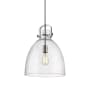 Innovations Lighting Newton Bell 14" Wide Pendant Polished Nickel / Seedy