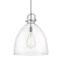 Innovations Lighting Newton Bell 18" Wide Pendant Polished Nickel / Clear