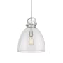 Innovations Lighting Newton Bell 14" Wide Pendant Satin Nickel / Seedy