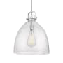 Innovations Lighting Newton Bell 18" Wide Pendant Satin Nickel / Seedy