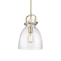 Innovations Lighting Newton Bell 10" Wide Pendant Brushed Brass / Seedy