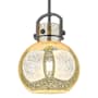 Innovations Lighting Newton Sphere 10" Wide Arched-Frame Mini Pendant with Mercury Glass Shade Matte Black
