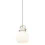 Innovations Lighting Newton Sphere 10" Wide Pendant Champagne Bronze / White