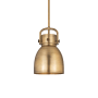 Innovations Lighting Newton Bell 8" Wide Suspension Mini Pendant Brushed Brass / Brushed Brass