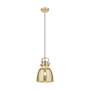 Innovations Lighting Newton Bell 1 Light 8" Wide Suspension Mini Pendant Champagne Bronze / Mercury