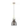 Innovations Lighting Newton Bell 1 Light 8" Wide Suspension Mini Pendant Champagne Bronze / Light Smoke