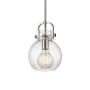 Innovations Lighting Newton Sphere 8" Wide Mini Pendant Polished Nickel / Seedy