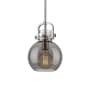 Innovations Lighting Newton Sphere 8" Wide Mini Pendant Polished Nickel / Plated Smoke