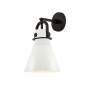 Innovations Lighting Newton Cone 15" Tall Wall Sconce Matte Black / White